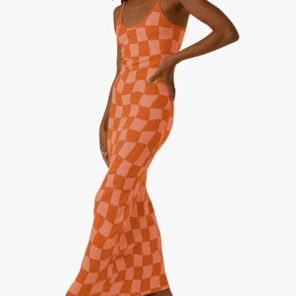 Dresses & Skirts - Low Cut Ribbed Knit Long Bodycon Sling Dress - L